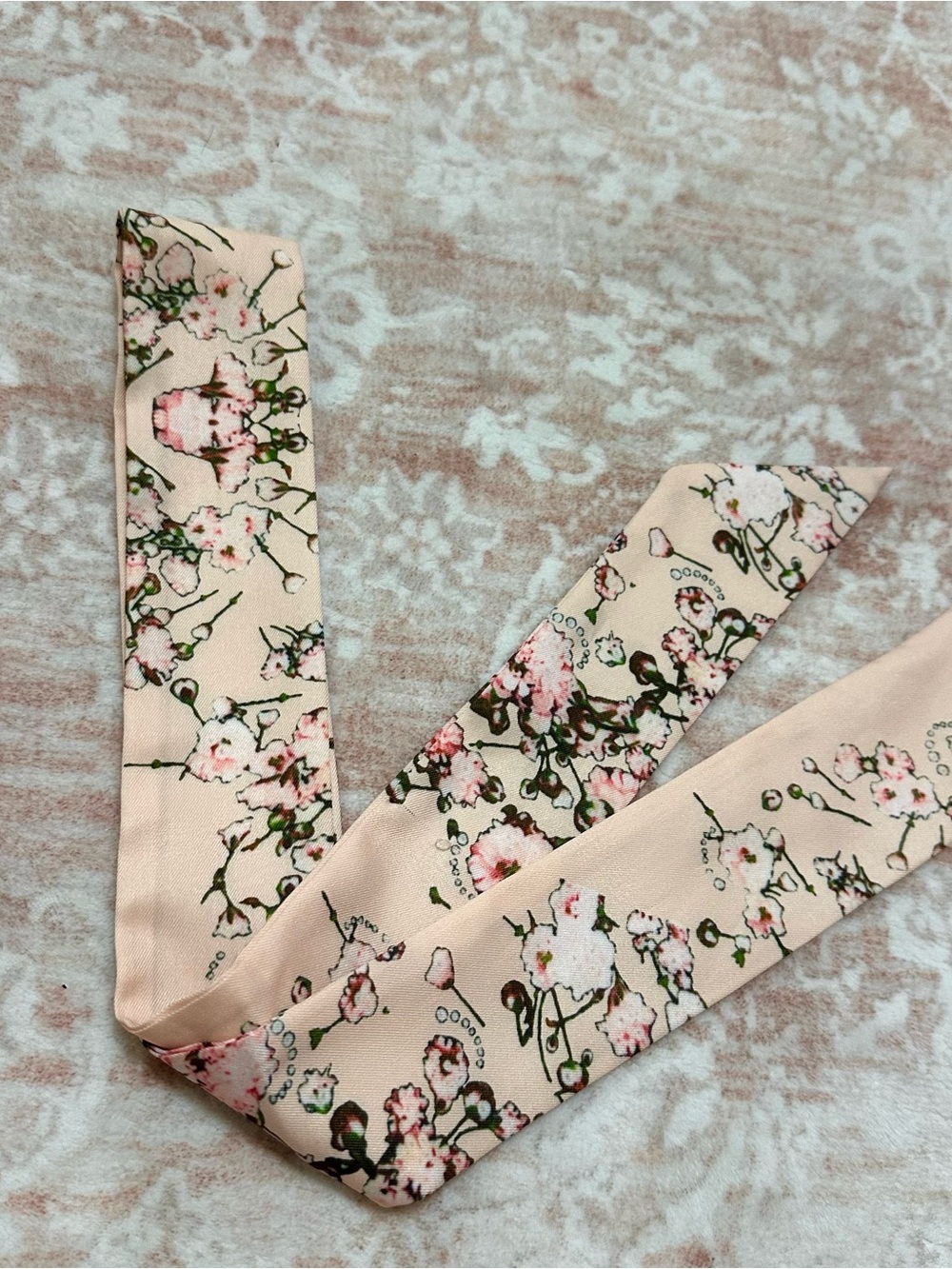 NEW 🌸 Satin Floral Twilly Scarf Tie - Picture 2 of 6